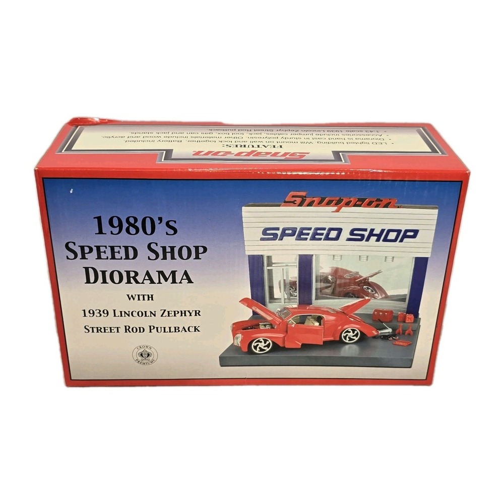 Snap-on 1980s Speed Shop Diorama NIB 1:43 Lincoln Zephyr Vintage‎